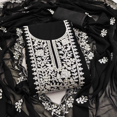 Aaradhya Wholeseler Chanderi Embroidered Kurta & Churidar Material
