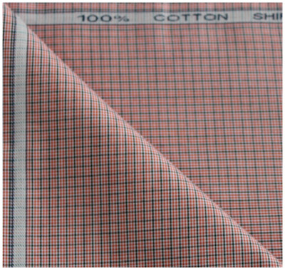 Raymond Pure Cotton Checkered Shirt Fabric