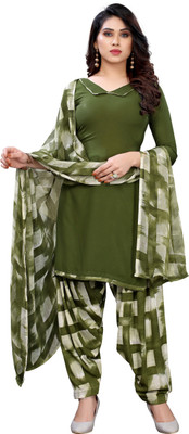 ANJAVI FASHION Crepe Floral Print Salwar Suit Material