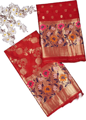 MUFFLY Pure Silk Floral Print Salwar Suit Material