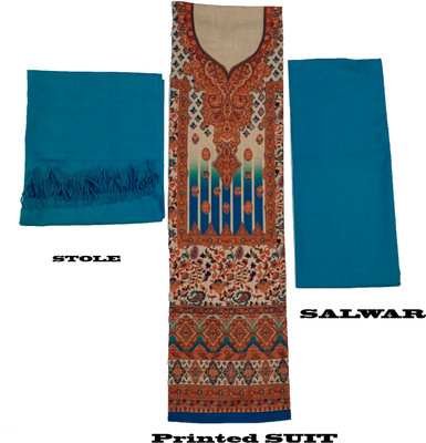Vrinde Wool Printed Salwar Suit Material