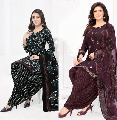 SEWDHAGA Crepe Self Design Salwar Suit Material