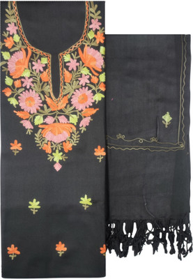 Kashmiri Wool Embroidered Salwar Suit Material