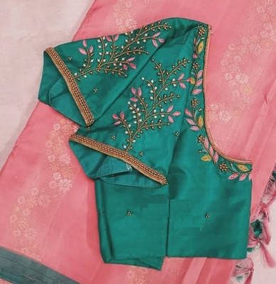 Zaid Collection Art Silk Embroidered Blouse Material