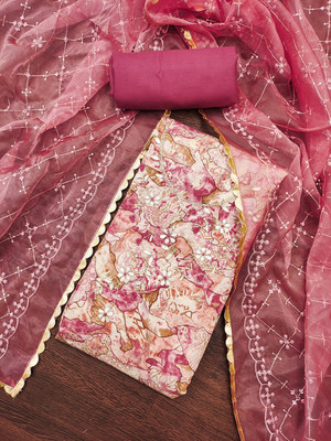 Divastri Cotton Blend Printed Salwar Suit Material