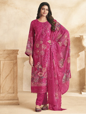 Stylee Lifestyle Georgette Printed Salwar Suit Material