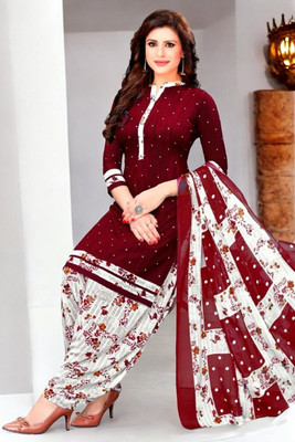 SIMPLYETHNIC Crepe Printed Salwar Suit Material