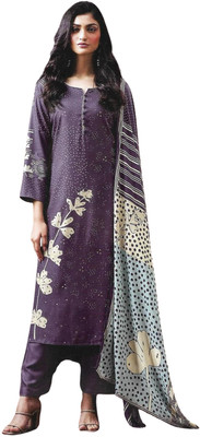 Soul Essence Wool Embroidered Salwar Suit Material