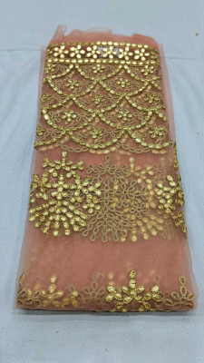 SATKAAR FASHIONS Net/Lace Embroidered Multipurpose Running Fabric
