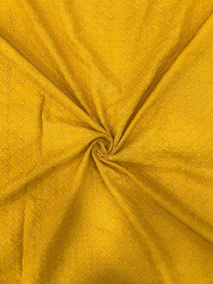 ThreadnThaan Cotton Blend Embroidered Kurta Fabric