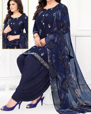 DUTT TEXTILE Crepe Printed Salwar Suit Material