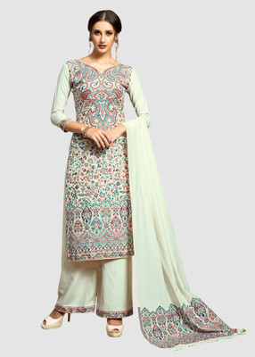 Safaa Acrylic Blend Self Design Kurta & Palazzo Material