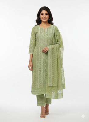 rang rani textiles Chanderi Embroidered Salwar Suit Material