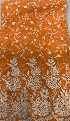 SATKAAR FASHIONS Georgette Embroidered Multipurpose Running Fabric