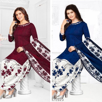 Wonaya Fab Crepe Printed Salwar Suit Material