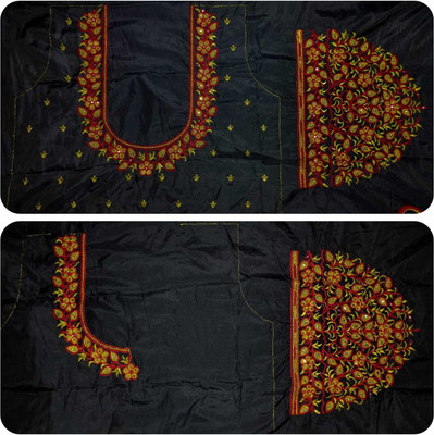 aai k Silk Blend Embroidered Blouse Material