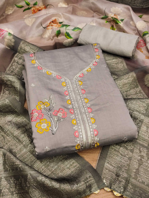 Divastri Chanderi Embroidered Salwar Suit Material