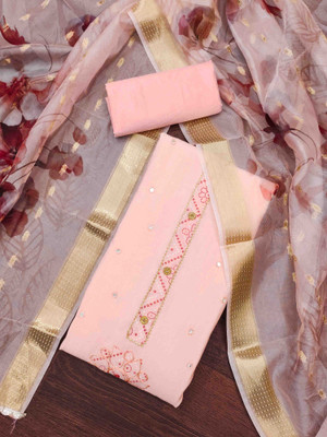 Tasrika Cotton Silk Embellished Salwar Suit Material
