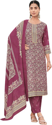 Soul Essence Wool Printed Salwar Suit Material