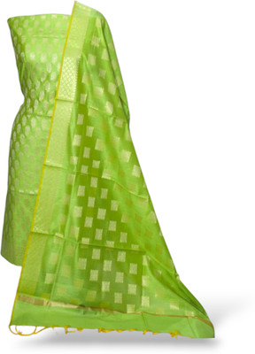 Pahnawa handloom silk Cotton Silk Self Design Salwar Suit Material