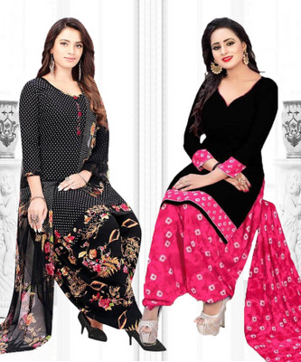 VERCO Crepe Printed Salwar Suit Material