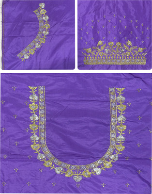 Blouseji Cotton Silk Embroidered Blouse Material