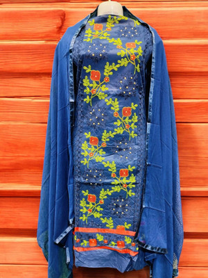 Parnavi Cotton Silk Embroidered Salwar Suit Material