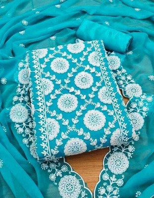 Stylebhawani Georgette Embroidered Salwar Suit Material