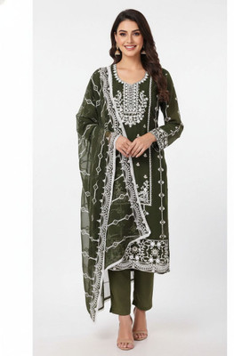 RAJGHARANA NX Chanderi Embroidered Salwar Suit Material