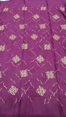 SATKAAR FASHION Georgette Embroidered Multipurpose Running Fabric