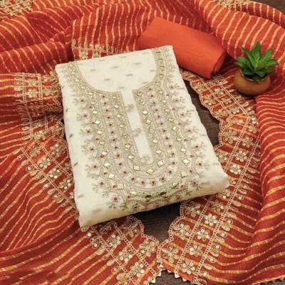 Mahakal Tex Chanderi Embroidered Salwar Suit Material