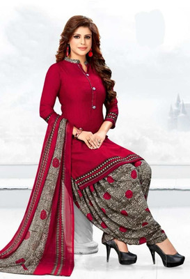 SIMPLYETHNIC Crepe Printed Kurta & Churidar Material