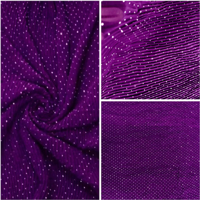 KRISHNAM TRENDS Georgette Self Design Multipurpose Running Fabric