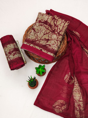 ANAND Crepe Floral Print Salwar Suit Material
