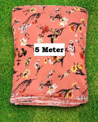 Jugnoo Mart Crepe Floral Print Kurta Fabric