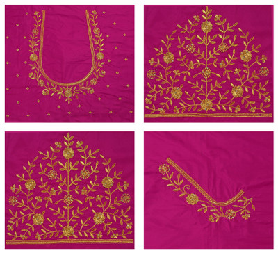 Sky Cloud Cotton Silk Embroidered Blouse Material