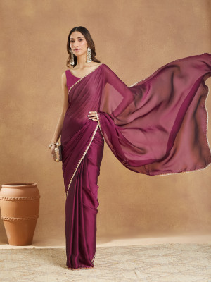 LOROFY Art Silk Solid Blouse Material