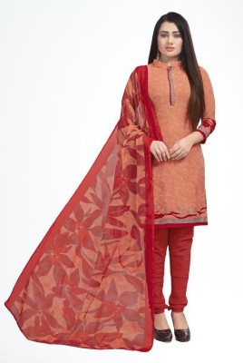 ALSHOP Crepe Solid, Printed Salwar Suit Material