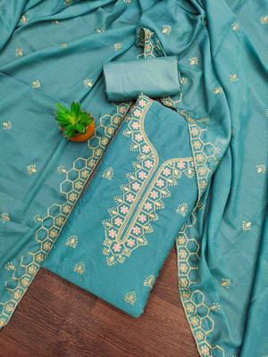 Divastri Georgette Embroidered Salwar Suit Material