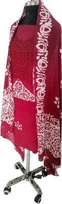 minerva creation Cotton Blend Embroidered Salwar Suit Material