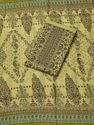 RV LIFESTYLE Cotton Linen Graphic Print Kurta & Palazzo Material