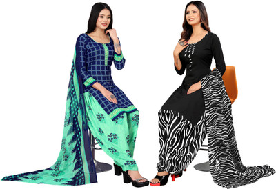 STYLEVEDA Crepe Printed Salwar Suit Material