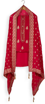 Aurum Cotton Blend Embroidered Salwar Suit Material