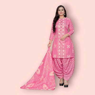 PARADISE PRINTS Pure Cotton Printed Salwar Suit Material