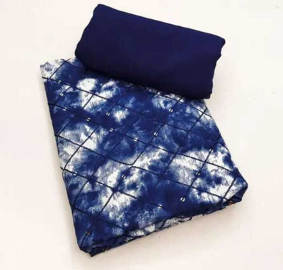 ZIKIGO Polycotton Embroidered Suit Fabric