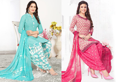 laxmi creation Crepe Printed Salwar Suit Material