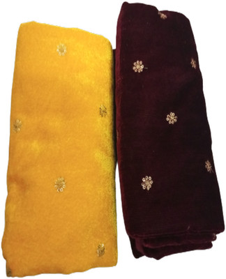 Cotton colors Velvet Self Design Blouse Material