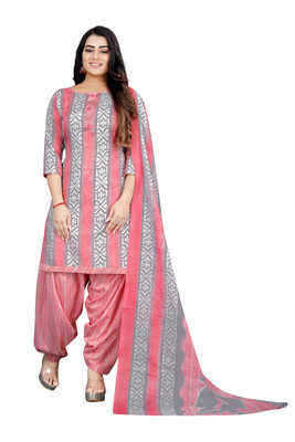 PARADISE PRINTS Cotton Blend Printed Kurta & Patiyala Material
