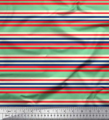 Soimoi Pure Cotton Striped Multi-purpose Fabric