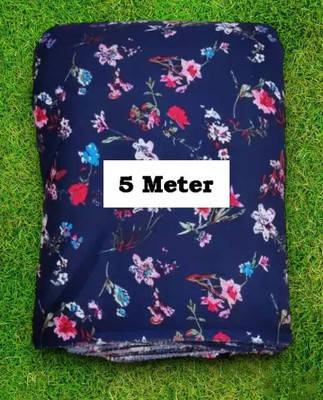 Jugnoo Mart Crepe Floral Print Kurta Fabric